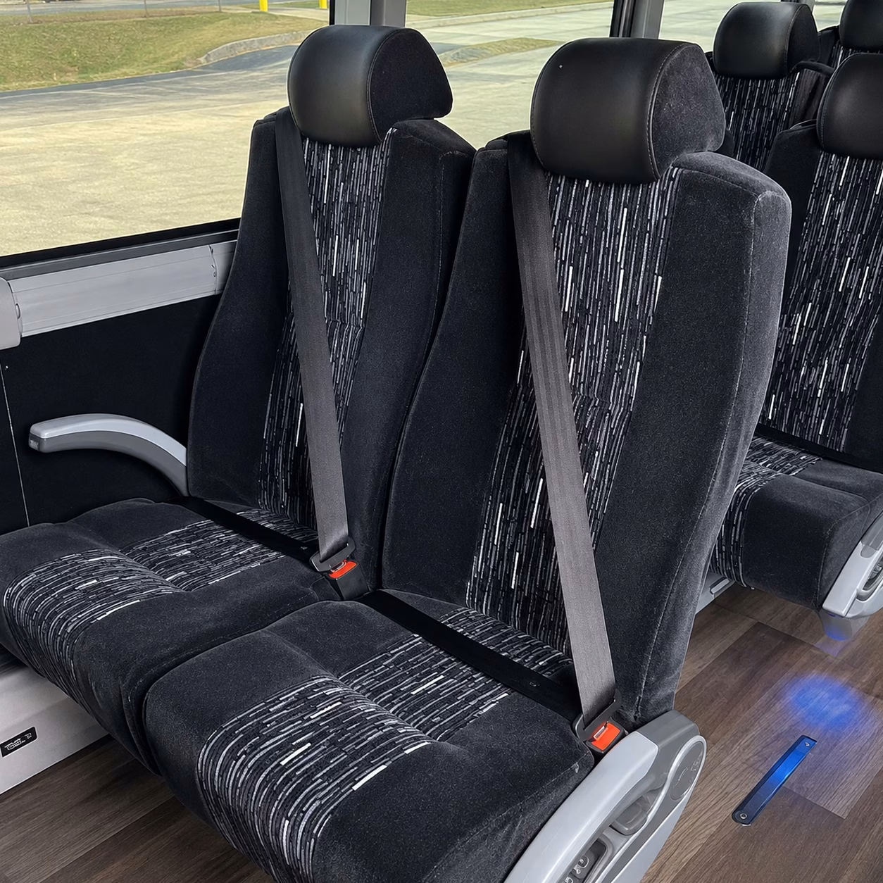 56 passenger charter bus inside