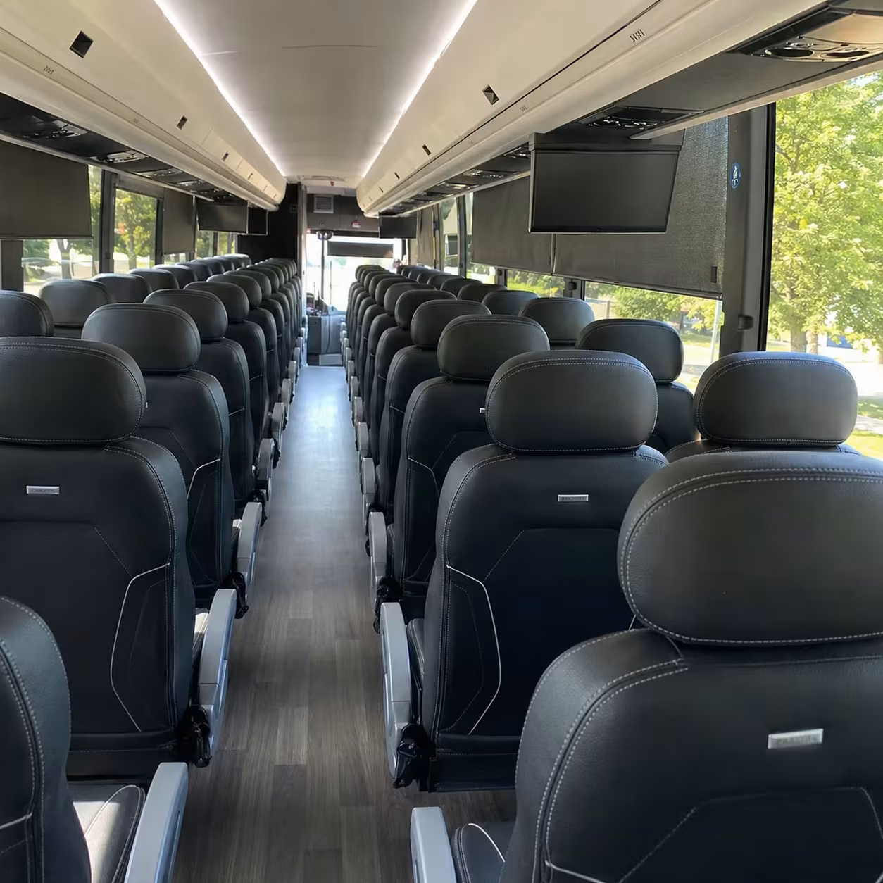 durham charter bus interior