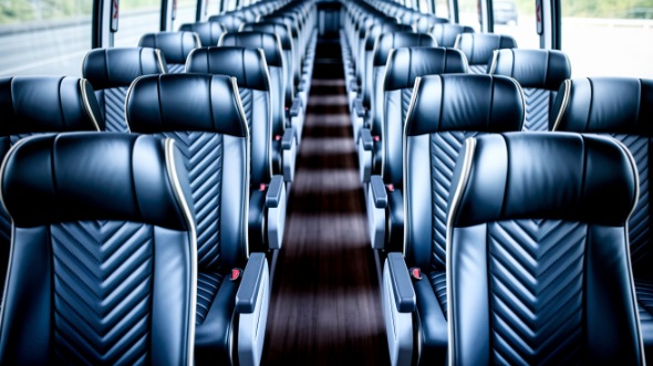 durham 56 passenger charter bus inside