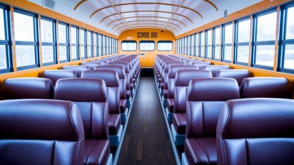 school bus rental interior